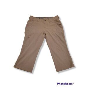 🌼HP🌼 North Face Women's Khaki Cropped Cargo Hiking Capri Pants - 4